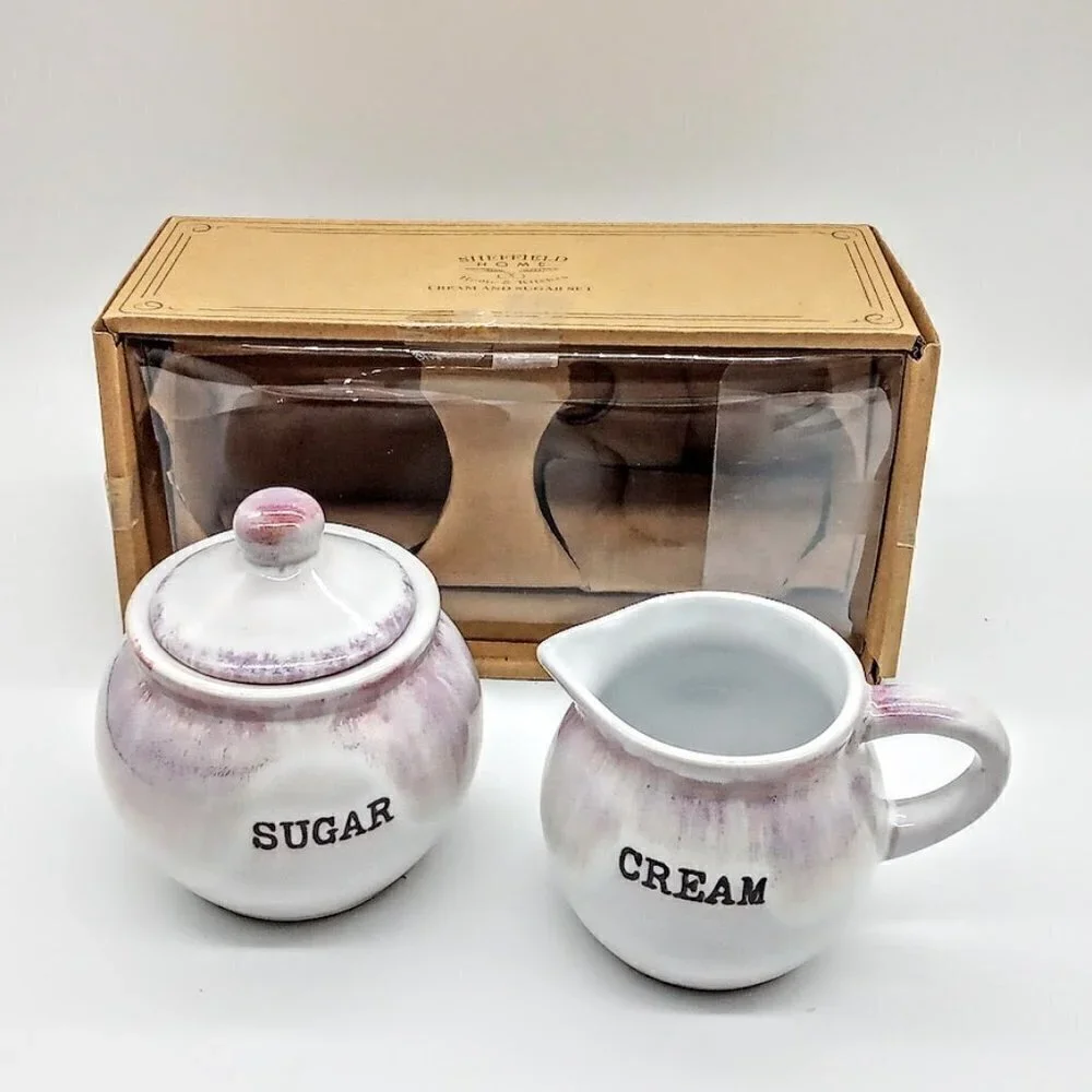 Sheffield Home Ceramic Cream & Sugar Set NIB